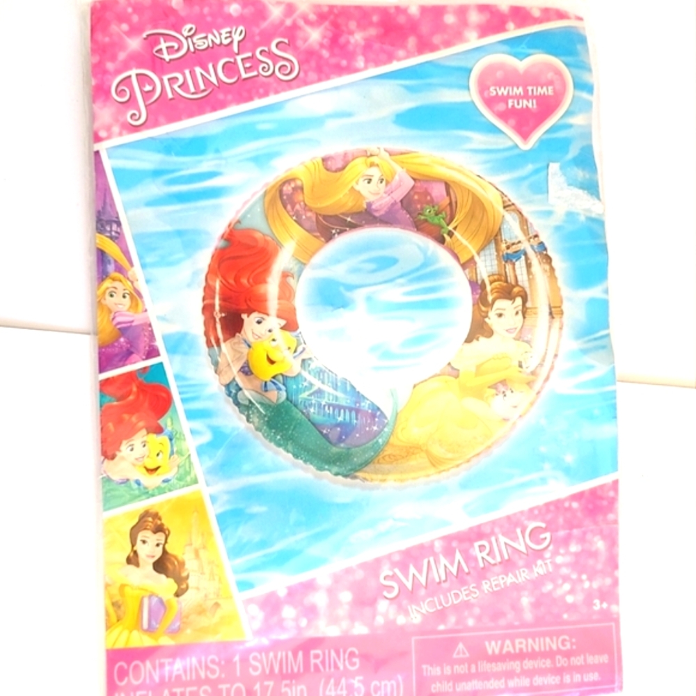 DISNEY Princess Ariel Belle Girls Child Inflatable Float Floatie Pool Swim Ring